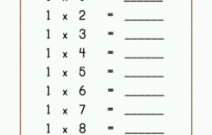 1 Times Tables Worksheets Activity Shelter