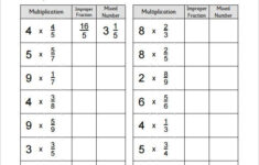 10 Multiplying Fractions Worksheet Templates PDF Free Premium