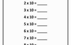 10 Times Multiplication Table Worksheet Times Tables 11 Times Table
