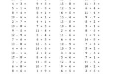 100 Horizontal Addition Subtraction Questions Facts 1 To 9 J Mixed