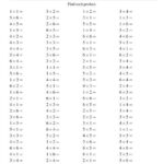 100 Horizontal Questions Multiplication Facts To 36 A