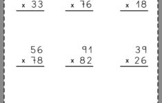 2 Digit By 2 Digit Multiplication Worksheets