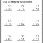 2 Digit By 2 Digit Multiplication Worksheets