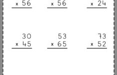 2 Digit By 2 Digit Multiplication Worksheets