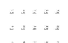 2 Digit By 2 Digit Multiplication Worksheets Pdf Db excel