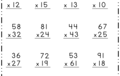 2 Digit Multiplication Worksheet School