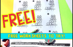2 Digit Multiplication Worksheets Differentiated FREE Teaching