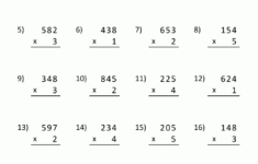 2 Digit Times 1 Digit Multiplication Worksheets