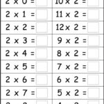 2 Times Table Worksheets To Print 2 Times Table Worksheet 2 Times