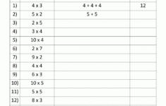 2nd Grade Array Worksheets Teaching Multiplication Repeated Addition