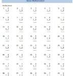 2nd Grade Math Worksheet Practice Basic Multiplication More