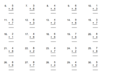 2nd Grade Math Worksheet Practice Basic Multiplication More