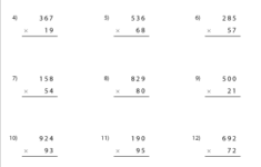 3 digit By 2 digit Multiplication Worksheets