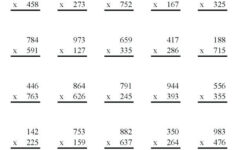 3 Digit Multiplication Worksheets Printable Math Riddle In 2020