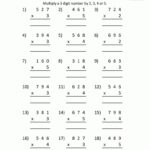 3 Digit Multiplication Worksheets Printable On Compound Db Excel