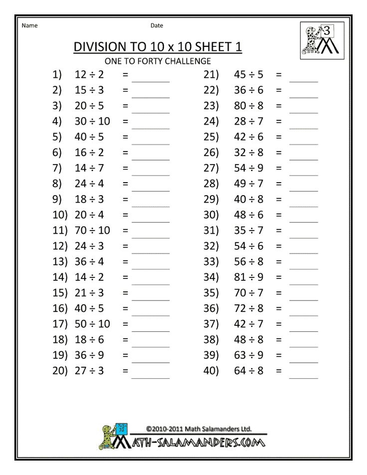 3rd Grade Division Table Chart On 3 Digit Division Worksheets For 3rd 
