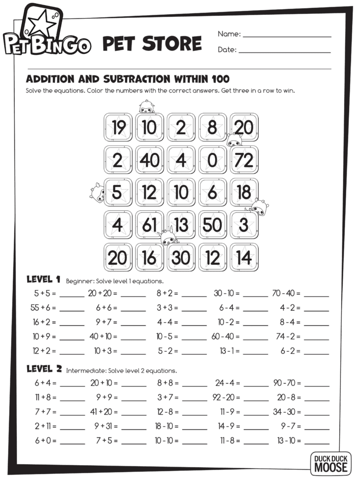 3rd Grade Math Worksheets Multiplication