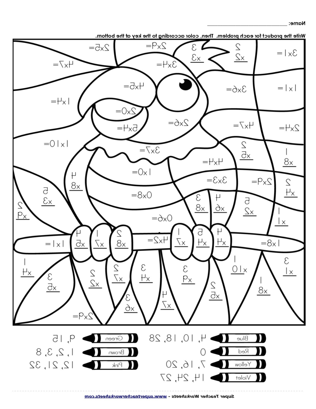 Multiplication Coloring Worksheets Multiplication Worksheets