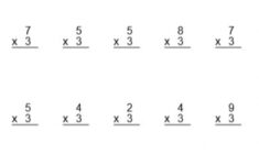 3s Multiplication Drill Worksheet