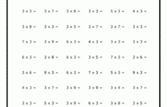 3s Multiplication Worksheet Wiildcreative