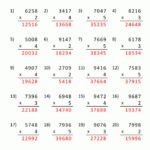 4 Digit Multiplication Worksheets Times Tables Worksheets