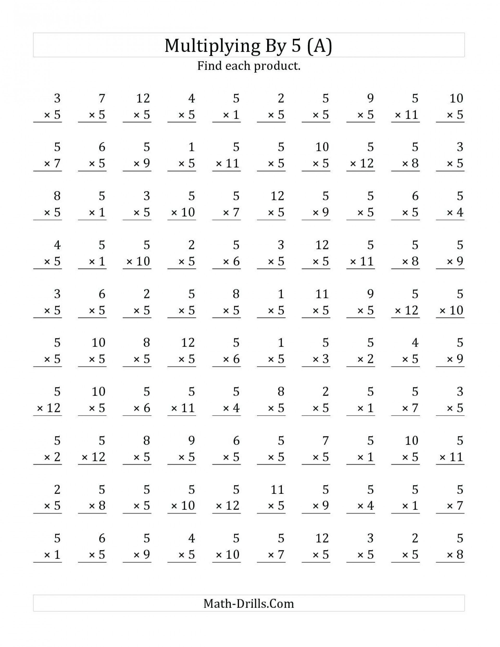 4 Free Math Worksheets Second Grade 2 Multiplication Multiplication Ta 