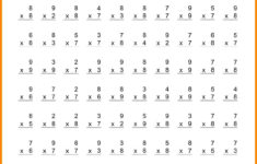 4th Grade Multiplication Test Worksheet Times Tables Worksheets