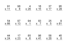 4th Grade Multiplication Worksheets Best Coloring Pages For Kids