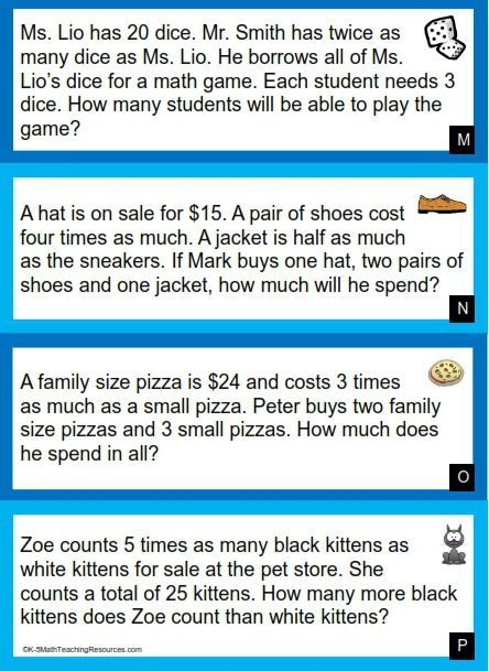 4th Grade Number Word Problem Worksheets Word Problems 