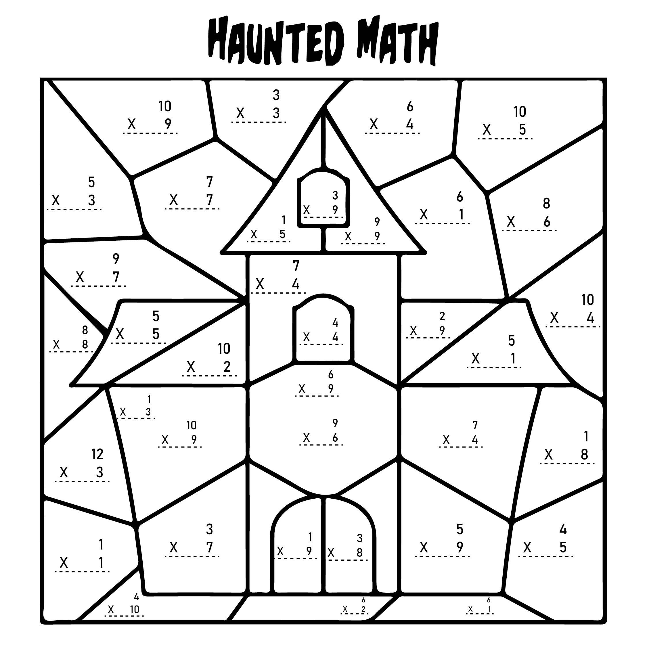 5 Best Multiplication Halloween Worksheets Printables Printablee