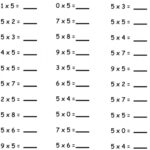 5s Multiplication Fluency Worksheet