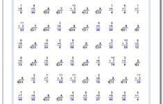 5th Grade Math Worksheets Multiplication And Division Printable Math