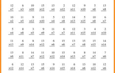 5th Grade Multiplication Math Facts For Practice