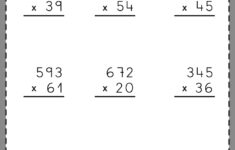 5th Grade Multiplication Worksheets Profe Recursos