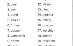 5Th Grade Spelling Words Worksheets Db excel