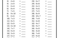 6 7 8 9 Multiplication Worksheets Math Worksheets Free Math