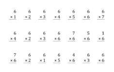 6 Times Table Worksheets Activity Shelter