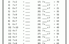 7x Multiplication Worksheets Times Tables Worksheets