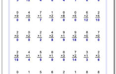 844 Free Multiplication Worksheets For Third Fourth And Fifth Grade