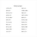 9 Multiplying Integers Horizontal Worksheet Templates To Download