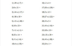 9 Multiplying Integers Horizontal Worksheet Templates To Download