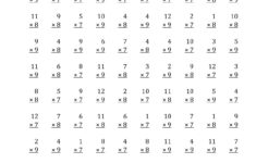 9s Multiplication Worksheets