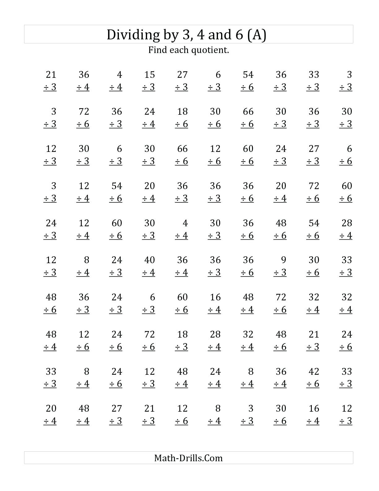 Addition Subtraction Multiplication Division Worksheets For 4th Grade 