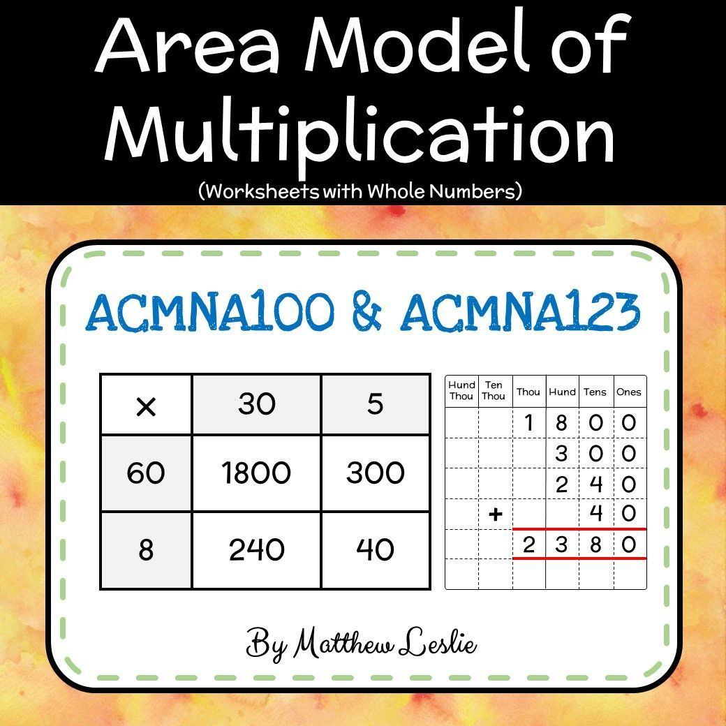 Area Model Multiplication 5th Grade Worksheets