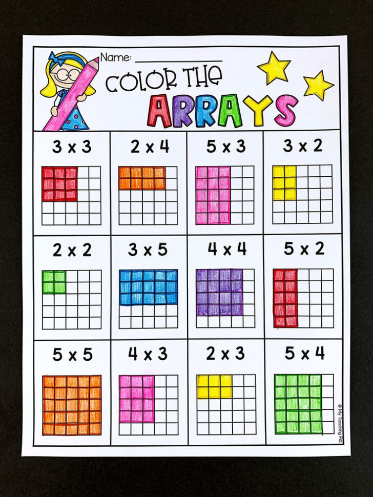 Array Multiplication Worksheets