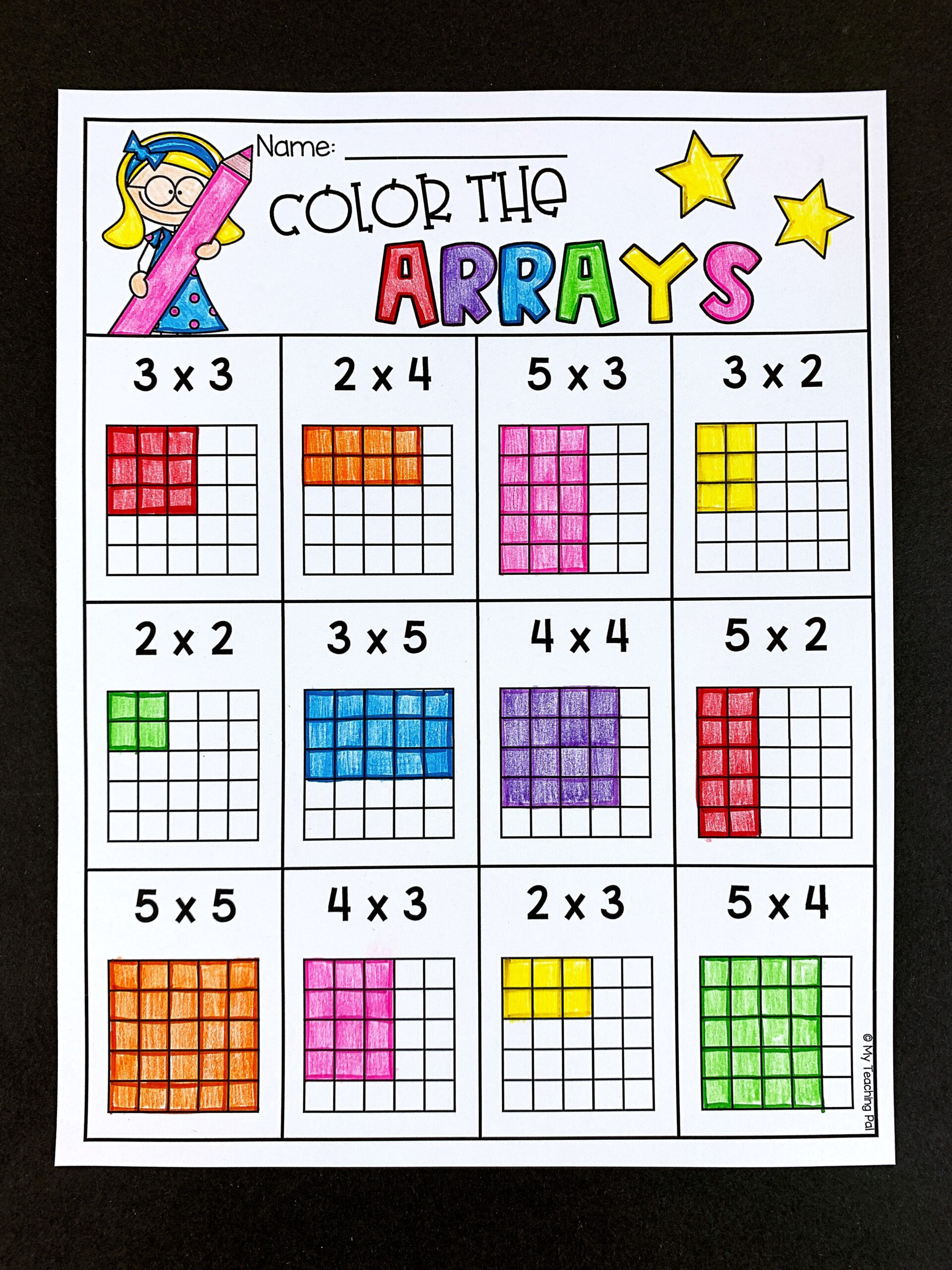 Multiplication With Arrays Worksheets Multiplication Worksheets