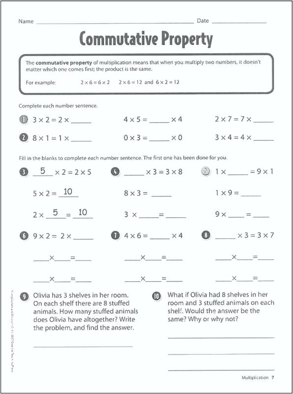 Associative Property Of Multiplication Worksheet 3rd Grade Good 