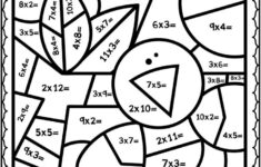 Autumn Fall Color By Multiplication Worksheets Multiplication