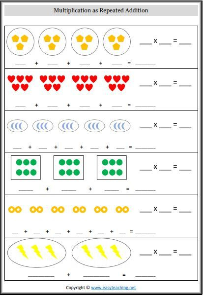 Beginner Multiplication Worksheets An Introduction EasyTeaching 