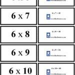 BlueBonkers Free Printable Multiplication Flash Cards SIXES 6 10 P2